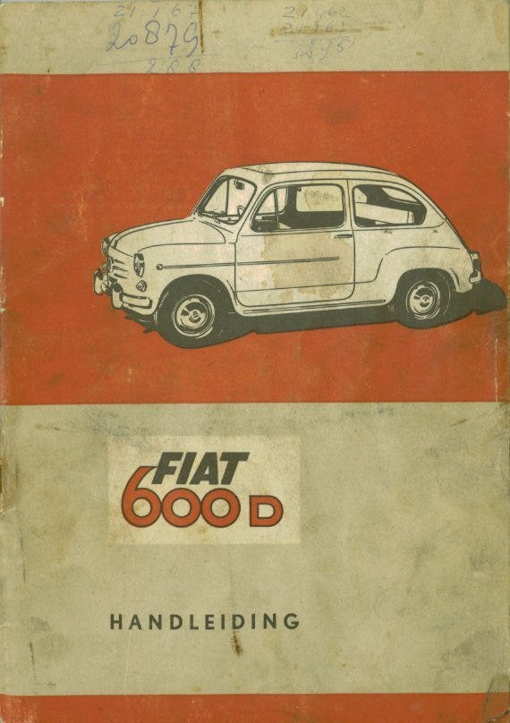 Oldtimer Instructieboekje Handleiding Fiat 600 D 1961 & 65, Ophalen of Verzenden