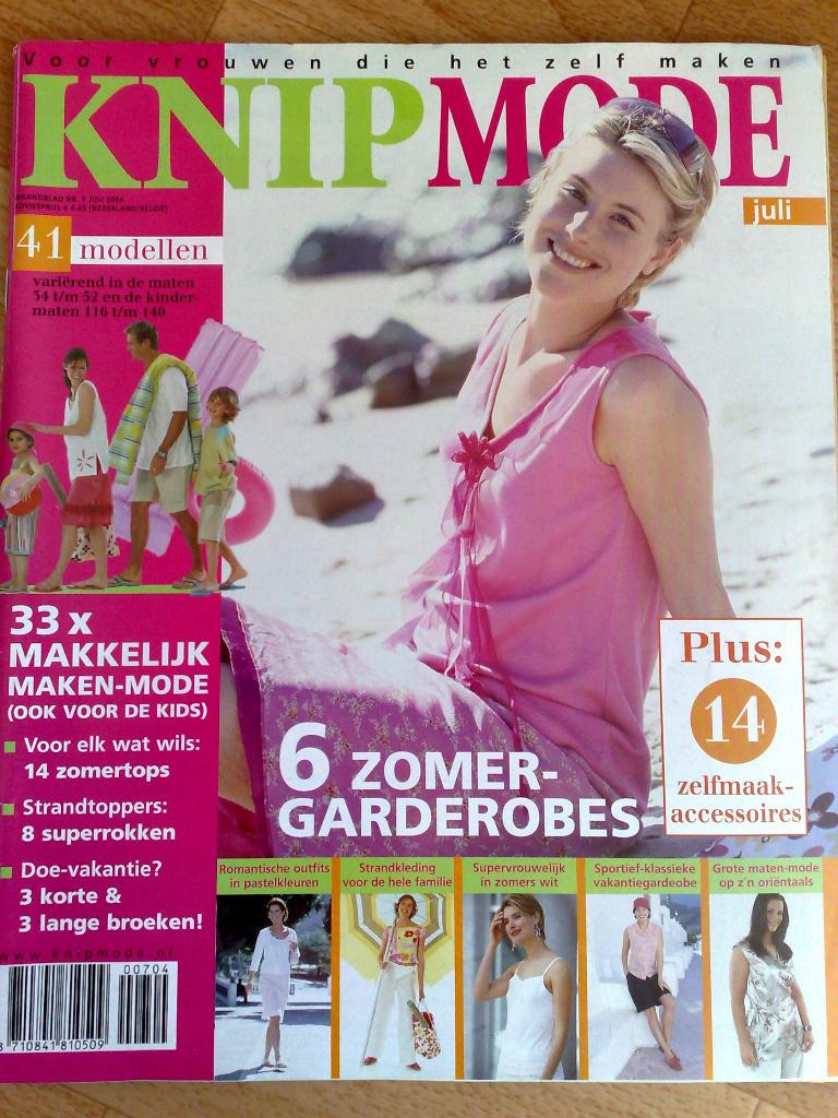 Knipmode juli 2004 ,33 makkelijk maken mode, Hobby en Vrije tijd, Kledingpatronen, Zo goed als nieuw, Vrouw, Knipmode, Verzenden