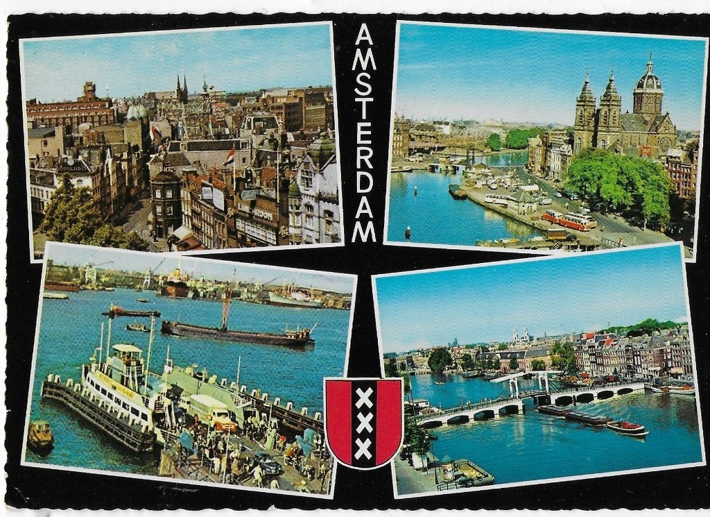 Ch786 Gelopen ansichtkaart amsterdam Bieden, Ophalen of Verzenden, 1980 tot heden, Gelopen, Noord-Holland