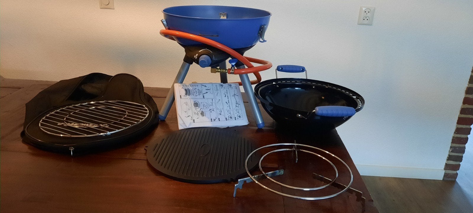 camping gaz party bbq en pan gerecht te maken, Caravans en Kamperen, Ophalen, Zo goed als nieuw