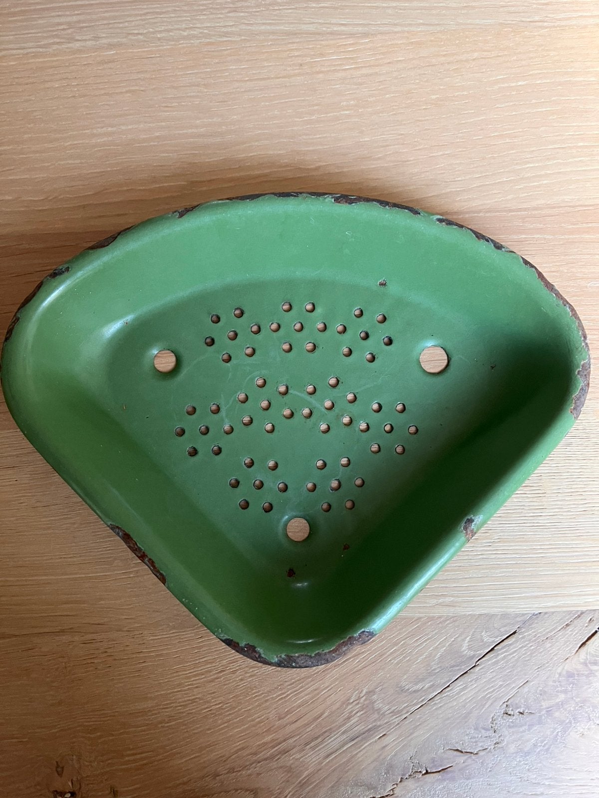Vintage Groene Emaille afvalbakje - Keuken Decoratie, Ophalen of Verzenden