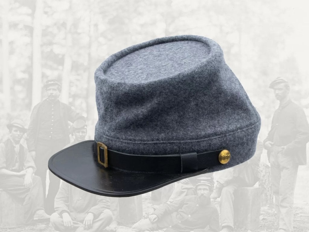 Pet,Kepie,CSA,Confederate,States,Army,Soldaat,Civil,War, Verzenden, Landmacht, Amerika, Helm of Baret