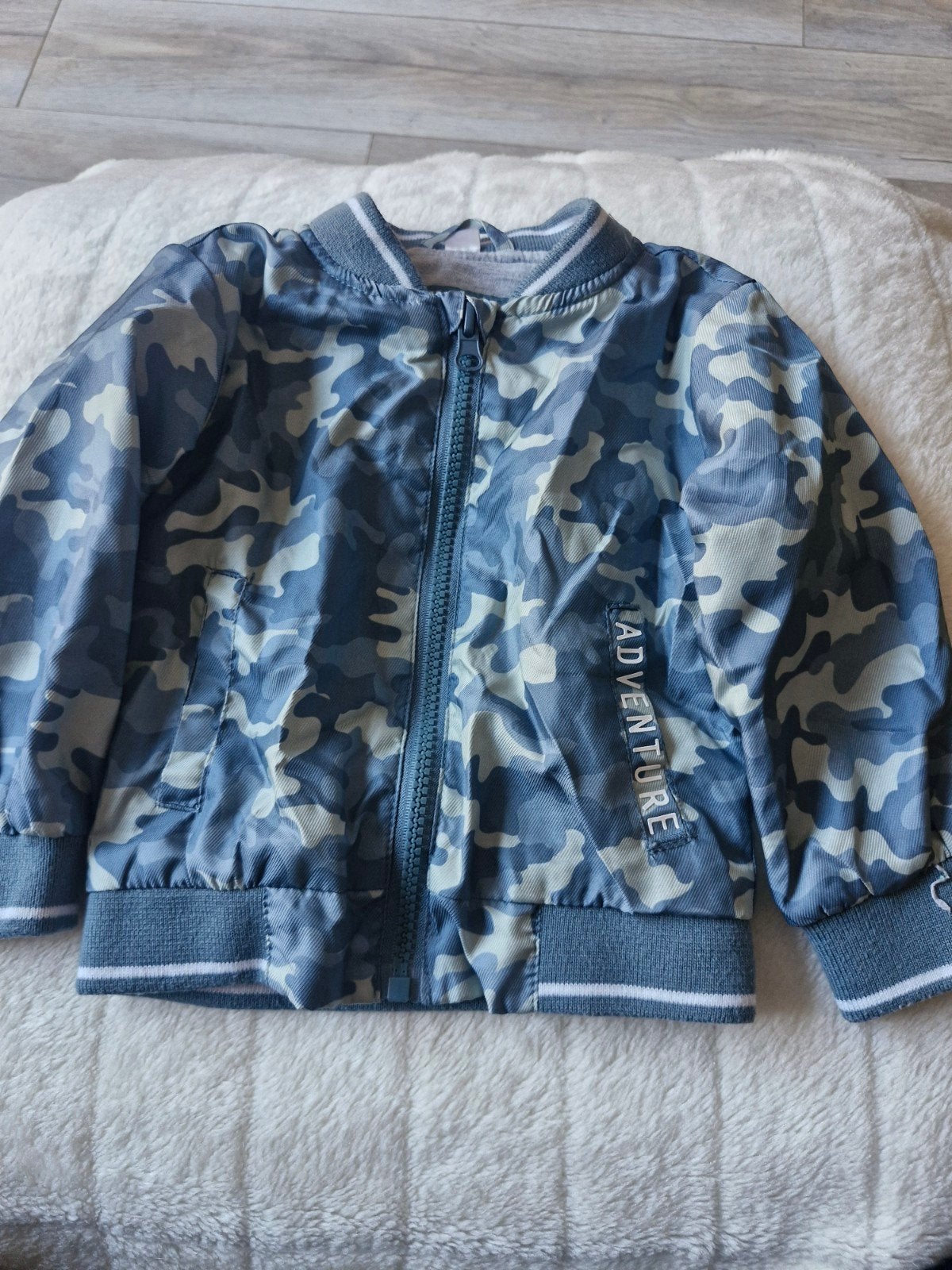 Blauw grijs leger zomerjas maat 80, Zeeman, Onbekend, Ophalen of Verzenden, Zo goed als nieuw