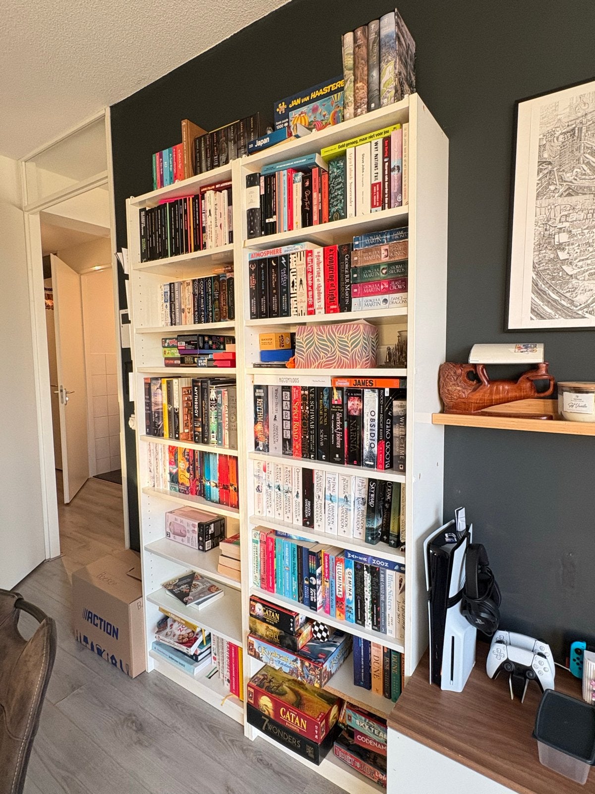 Twee witte Billy boekenkasten van IKEA, Huis en Inrichting, Kasten | Boekenkasten, Ophalen, Gebruikt, 25 tot 50 cm, 50 tot 100 cm