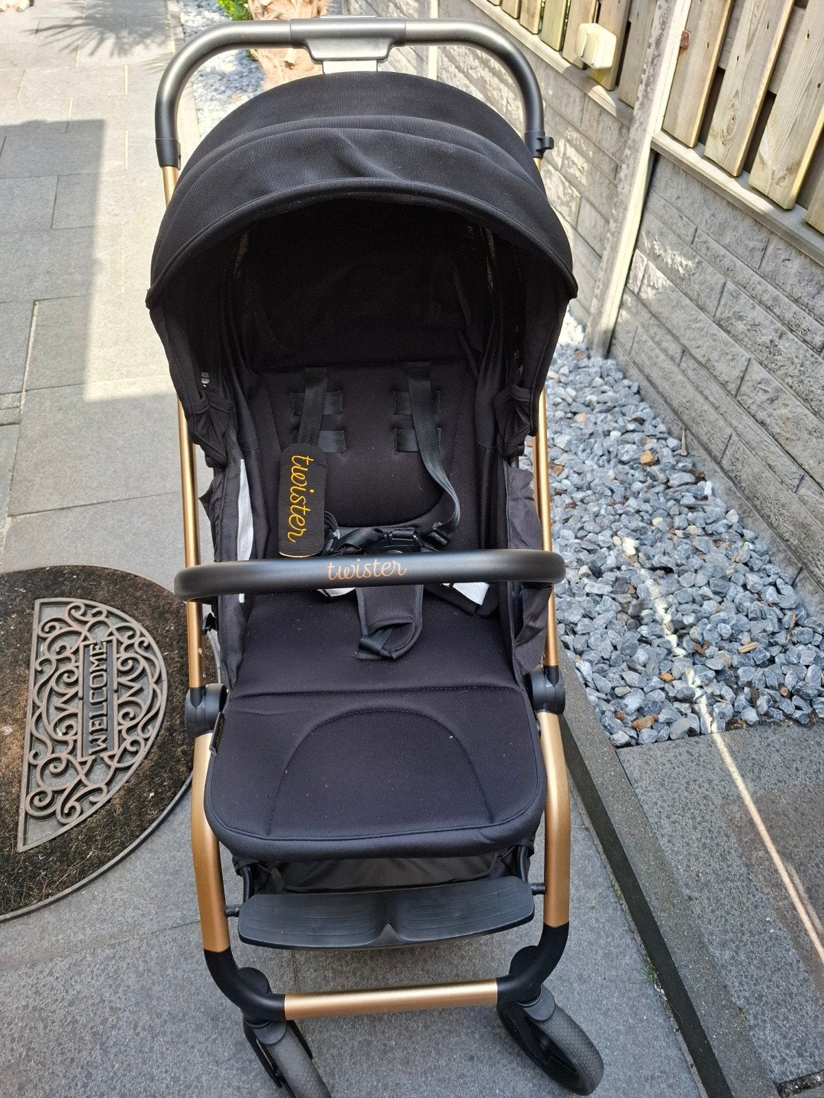 Chipolino Twister Buggy   Zwart met goud frame, Ophalen of Verzenden, Zo goed als nieuw, Overige merken, Verstelbare rugleuning