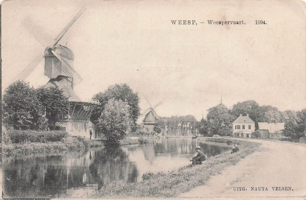 703-010-007 Weesp Weespervaart, Verzamelen, Ansichtkaarten | Nederland, Verzenden, Voor 1920, Noord-Holland