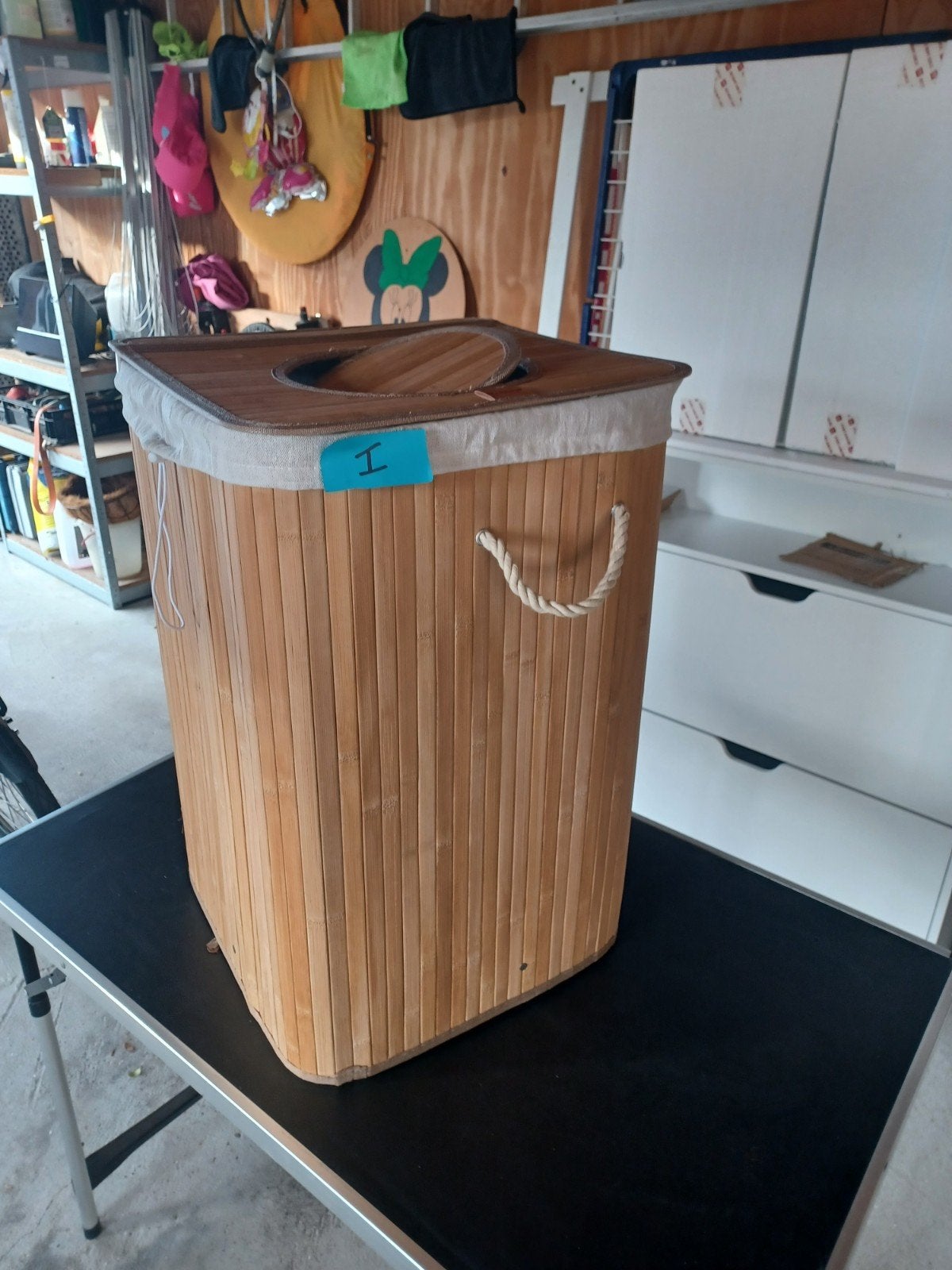 Songmics Bamboe flessen of wasmand, Ophalen of Verzenden