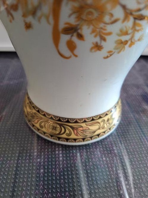 Dekselvaas Gold blossom h3, Ophalen of Verzenden