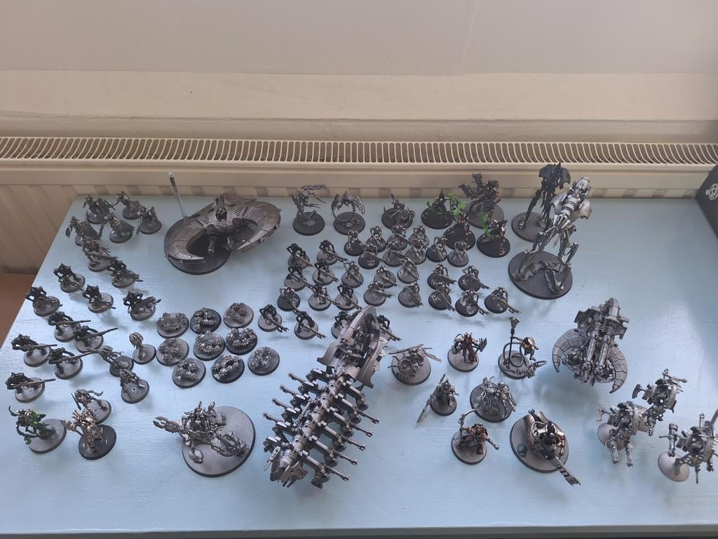 ~3000 point gigantische necron army warhammer 40K, Hobby en Vrije tijd, Wargaming, Gebruikt, Warhammer 40000, Figuurtje(s), Geverfd