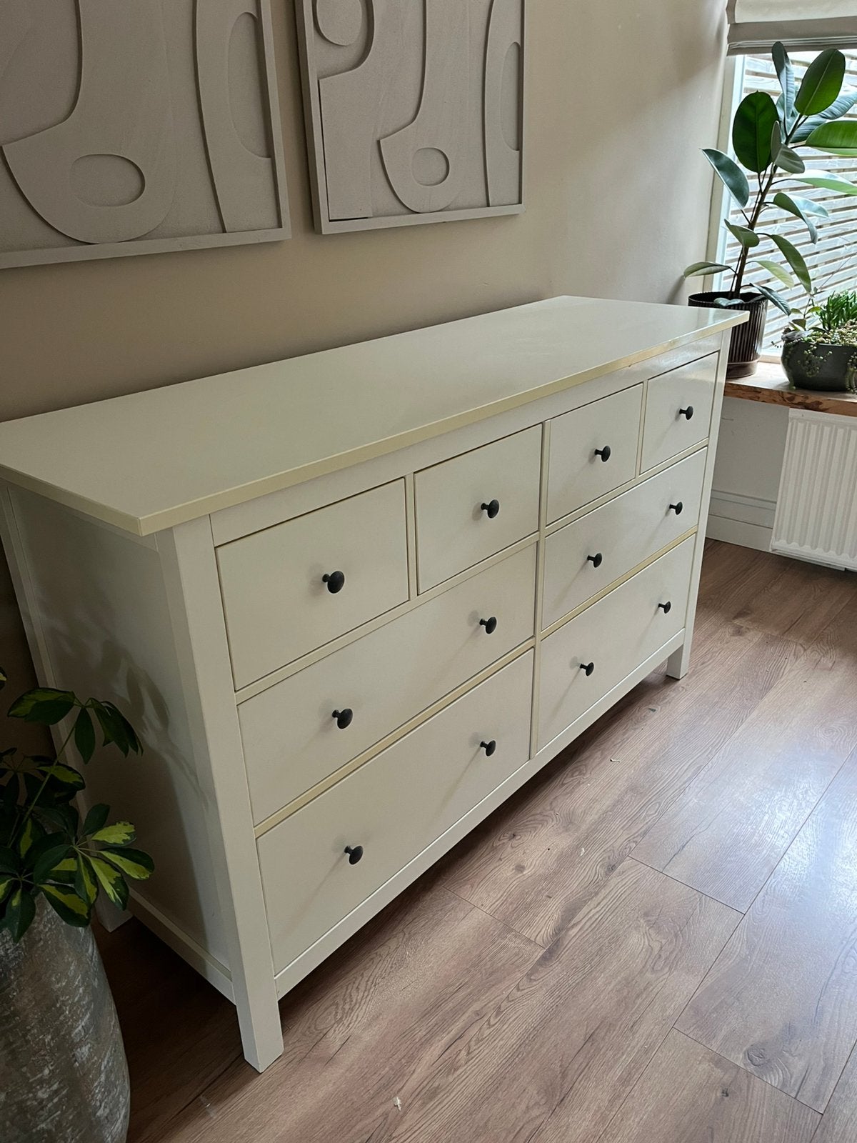 Mooie grote witte Hemnes commode/ladekast te koop!, Huis en Inrichting, Kasten | Ladekasten, Ophalen, 5 laden of meer, 150 tot 200 cm