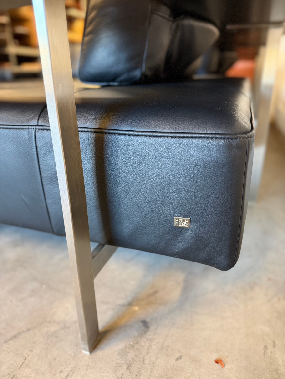 Foto 12 van Design leren hoekbank bankstel zwart leer Rolf Benz Dono