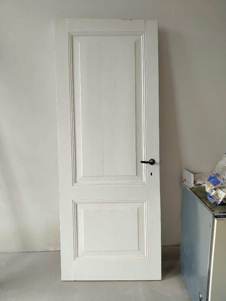 Deur hout antiek 84x220cm, Ophalen, Gebruikt, 80 tot 100 cm, 215 cm of meer