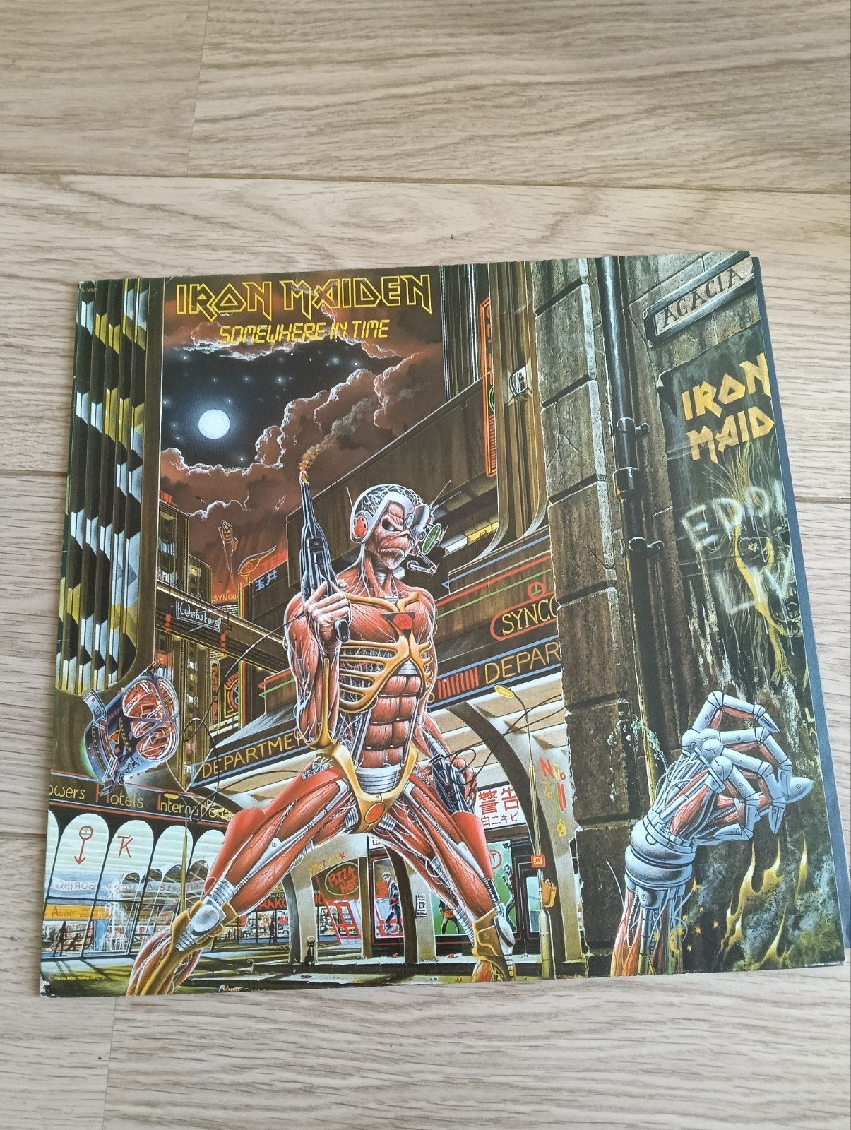 Iron Maiden - Somewhere in Time LP (1986), LP, Gebruikt, Hard Rock, Ophalen of Verzenden