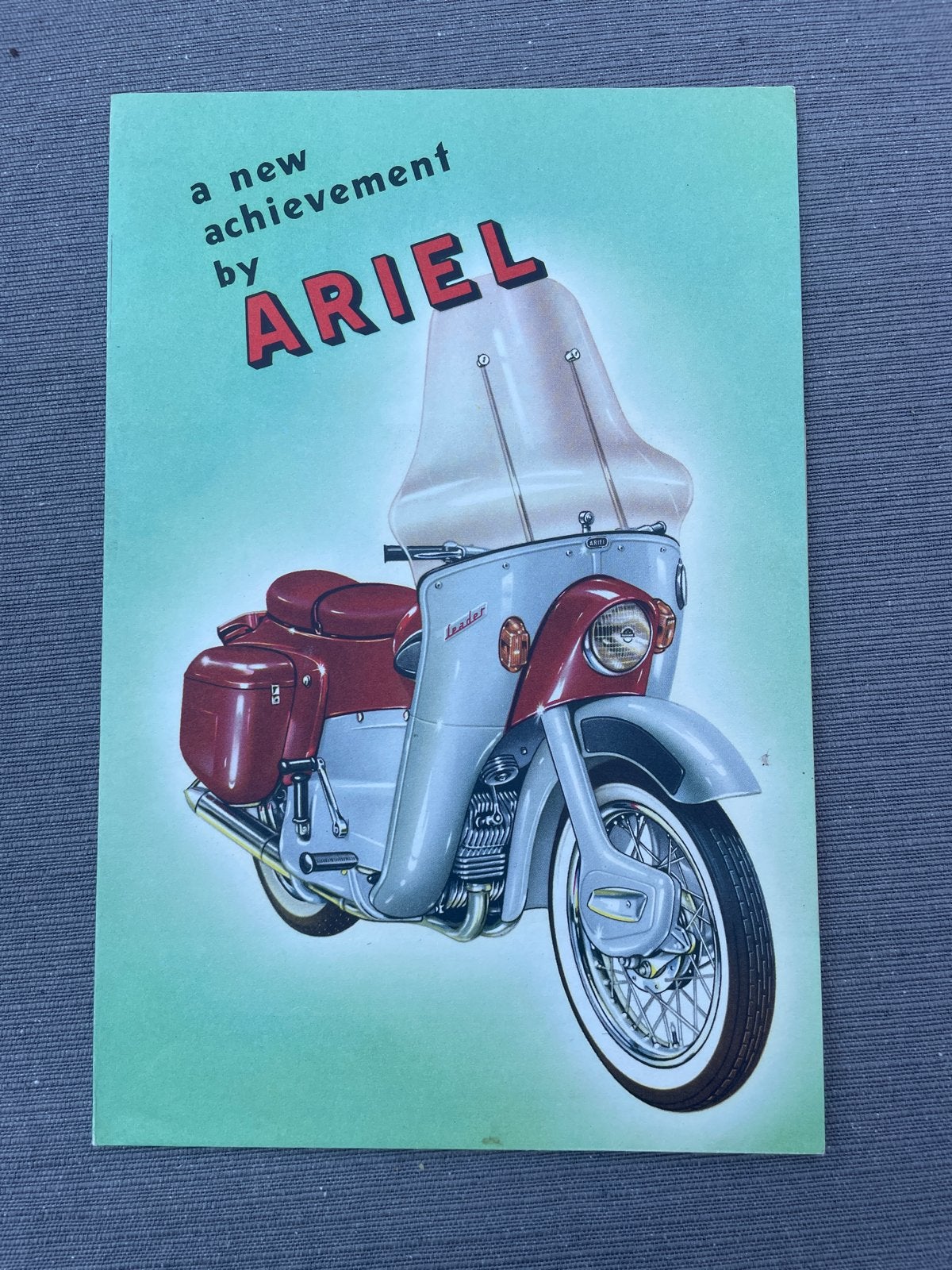 Ariel Leader Scooter - Vintage Advertentie/  folder, Boeken, Ophalen of Verzenden