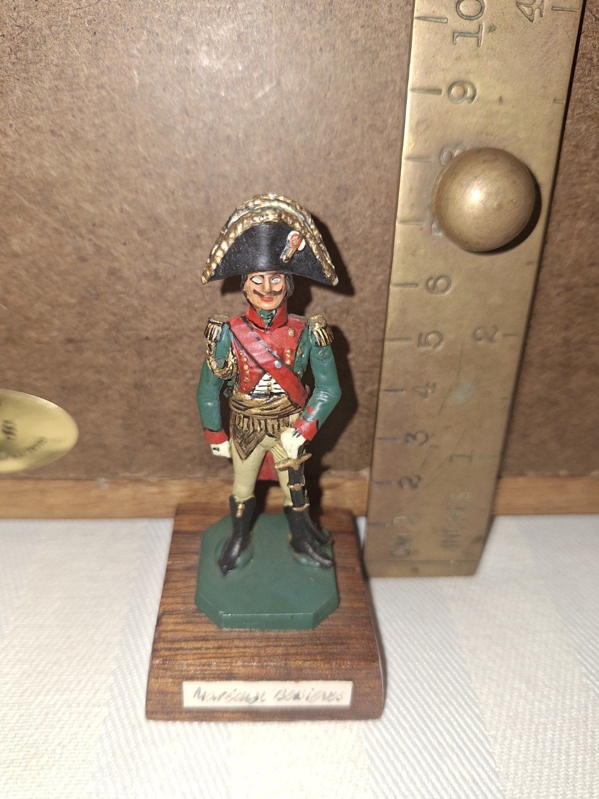 Tinnen soldaatje Handgeschilderd Marechal Bessieres 1813, Verzenden, Zo goed als nieuw, 1:35 tot 1:50, Figuur of Figuren