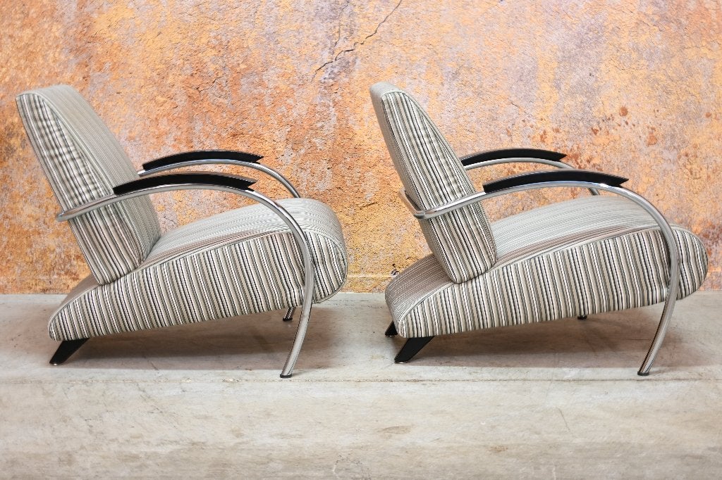 ZGANieuw twee stoffen Gelderland 5470 design fauteuils, 75 tot 100 cm, Zo goed als nieuw, Stof, Gelderland