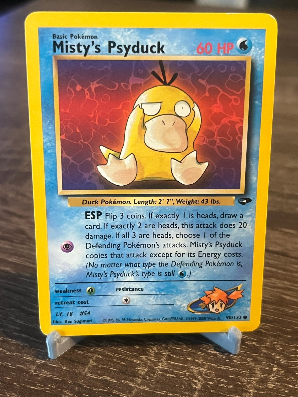 Misty's Psyduck (90/132) Gym Challenge  - EX/Good, Ophalen of Verzenden, Gebruikt, Losse kaart