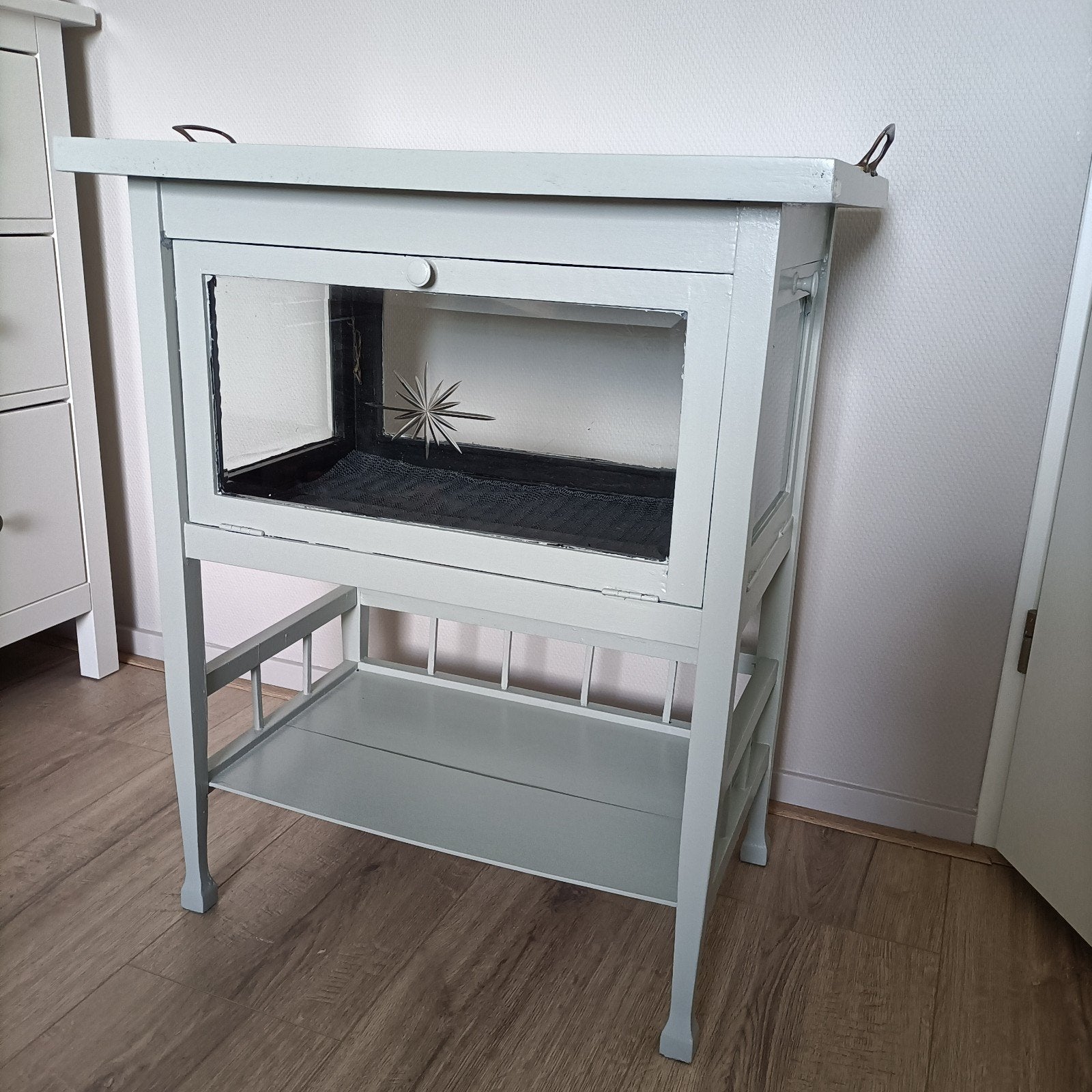 Oude theekast met dienblad, Ophalen, 110 cm of meer, Minder dan 60 cm