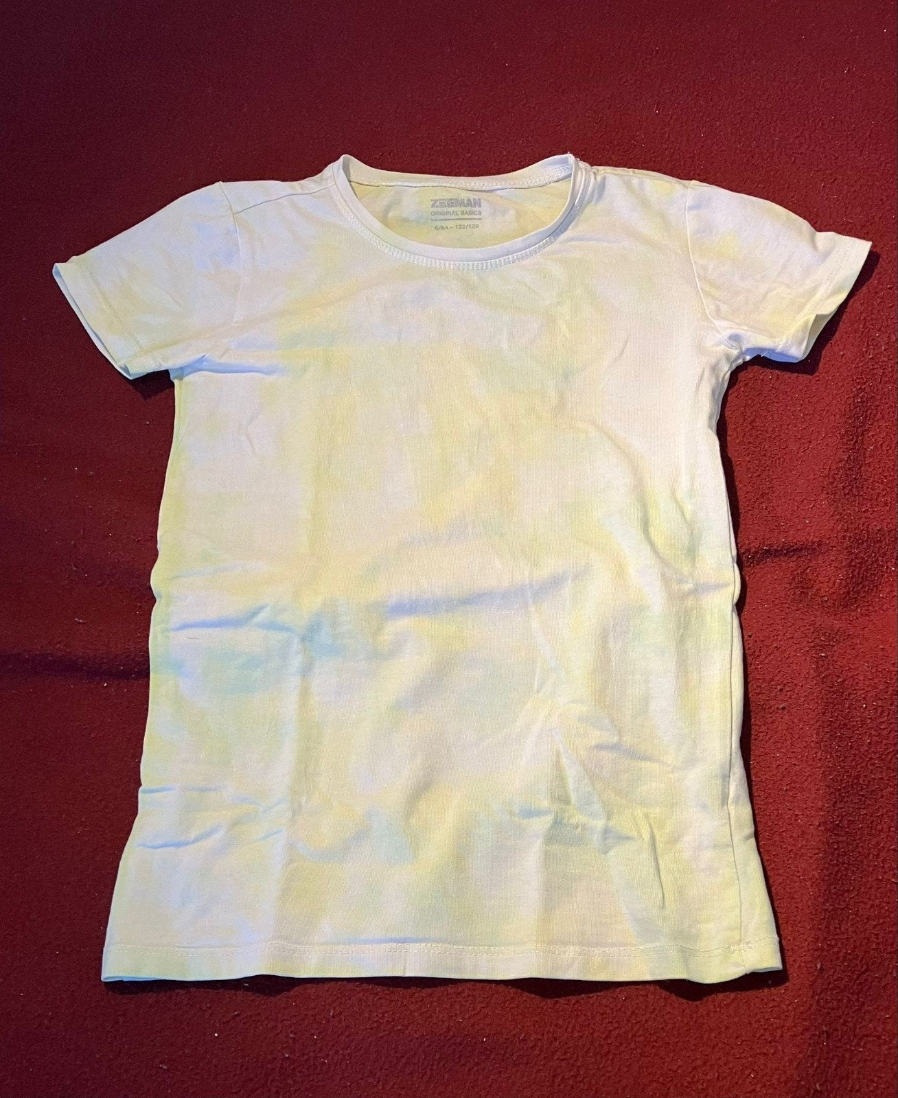Zeeman Wit T-shirt Korte Mouw - Maat 122/128, Ophalen, Zeeman, Jongen of Meisje, Zo goed als nieuw