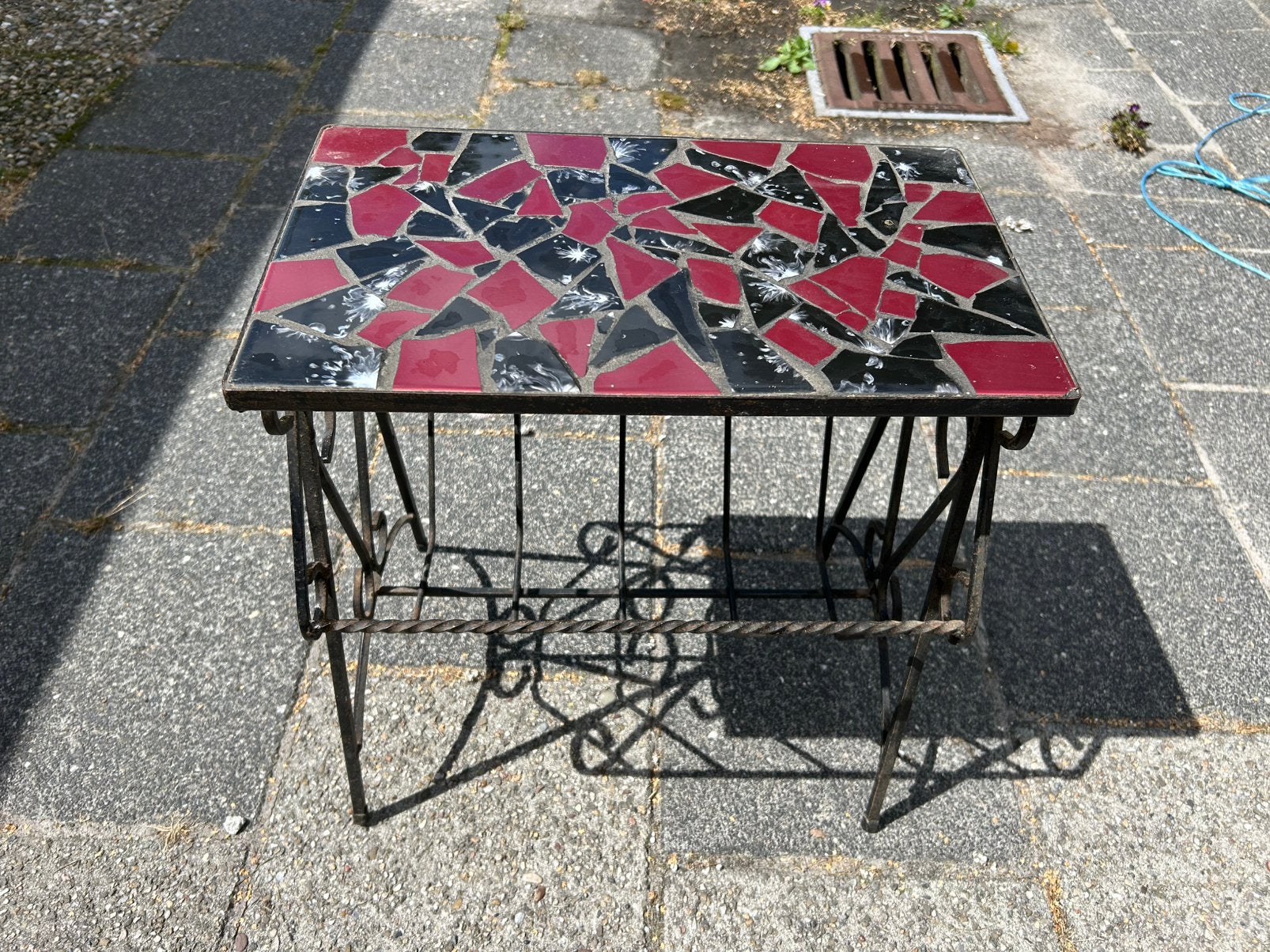 Vintage tafel/lektuurbak 40x25, 40 hoog, Ophalen, Minder dan 45 cm, Minder dan 55 cm, Gebruikt