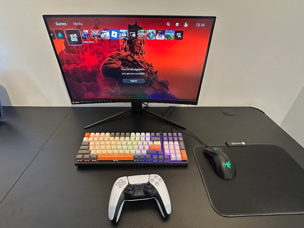 PS5 digital (met gaming monitor), Spelcomputers en Games, Spelcomputers | Sony PlayStation 5, Ophalen, Gebruikt, Playstation 5 Digital