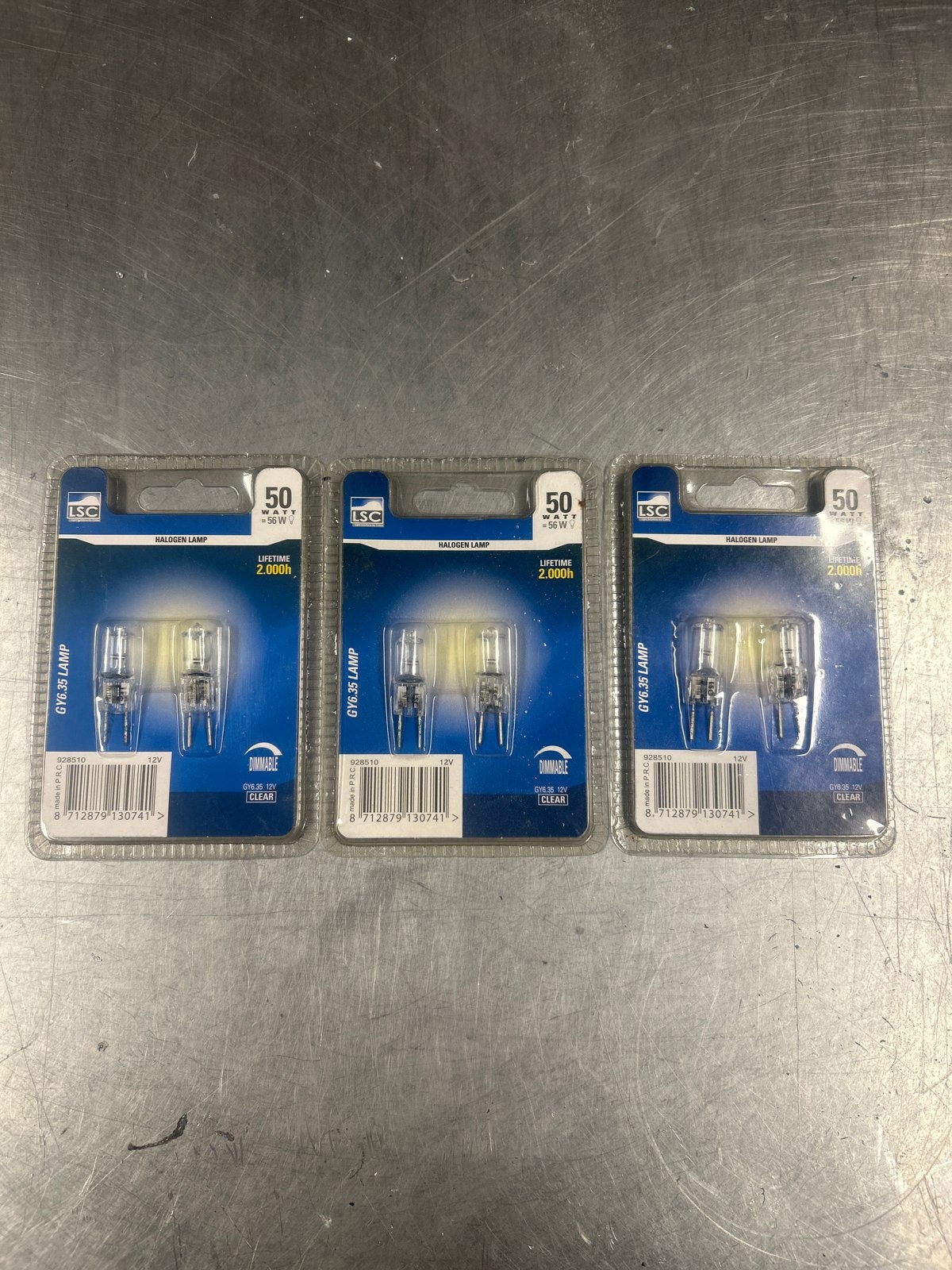 Halogeenlampen 50W GY6.35 - Set van 3 verpakkingen, Wit, Overige merken, Nieuw, Overige fittingen