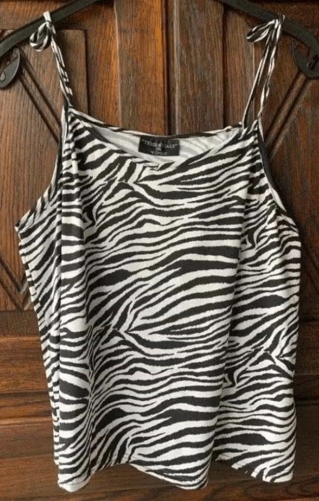 Gestreepte top zonder mouw, hemd zebraprint; XXL Tessentials, Ophalen of Verzenden, Zo goed als nieuw, Wit, Shirt of Top