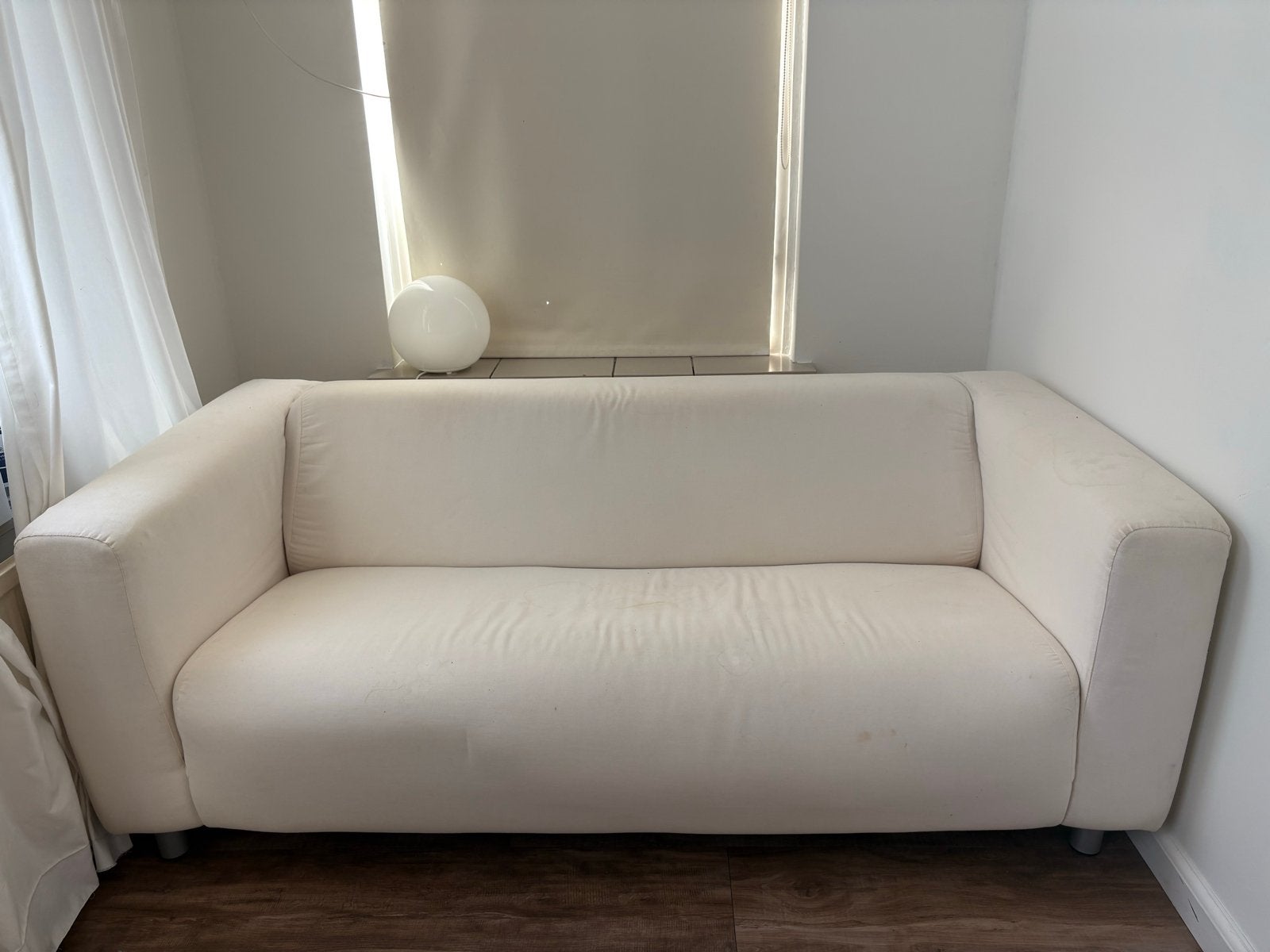 IKEA Klippan bank wit gestoffeerd, Ophalen, Gebruikt, 150 tot 200 cm, Tweepersoons