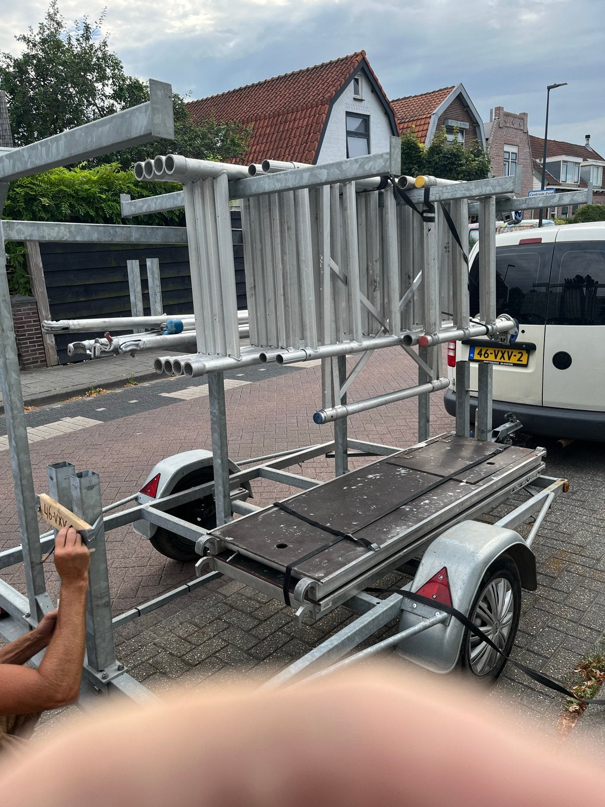 Rolsteiger 8m werkhoogte met trailer - Koop/Huur, Doe-het-zelf en Verbouw, Ophalen of Verzenden, Gebruikt, Rolsteiger of Kamersteiger