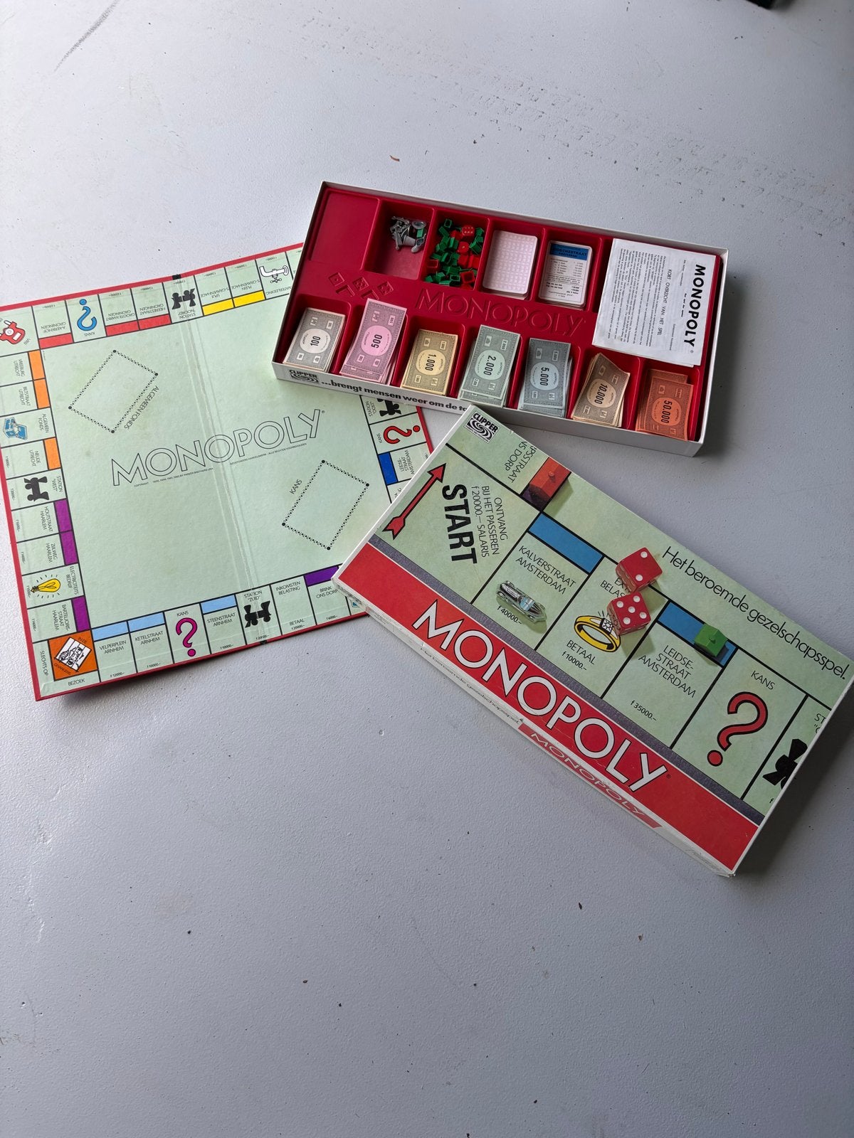 Ouderwetse Monopoly met guldens - Nauwelijks gebruikt, Drie of vier spelers, Ophalen, Zo goed als nieuw