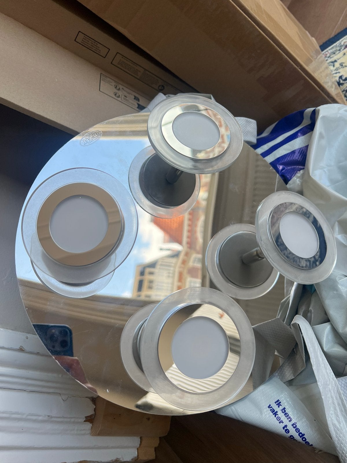 Wofi LED spots plafondlamp - Chroom, Ophalen, Gebruikt, Overige merken, LED
