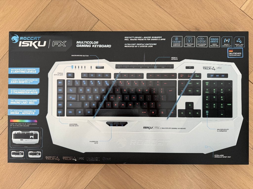 ROCCAT Isku FX Multicolor Gaming Keyboard (QWERTZ), Computers en Software, Toetsenborden, Multimediatoetsen, Nieuw, Ophalen of Verzenden