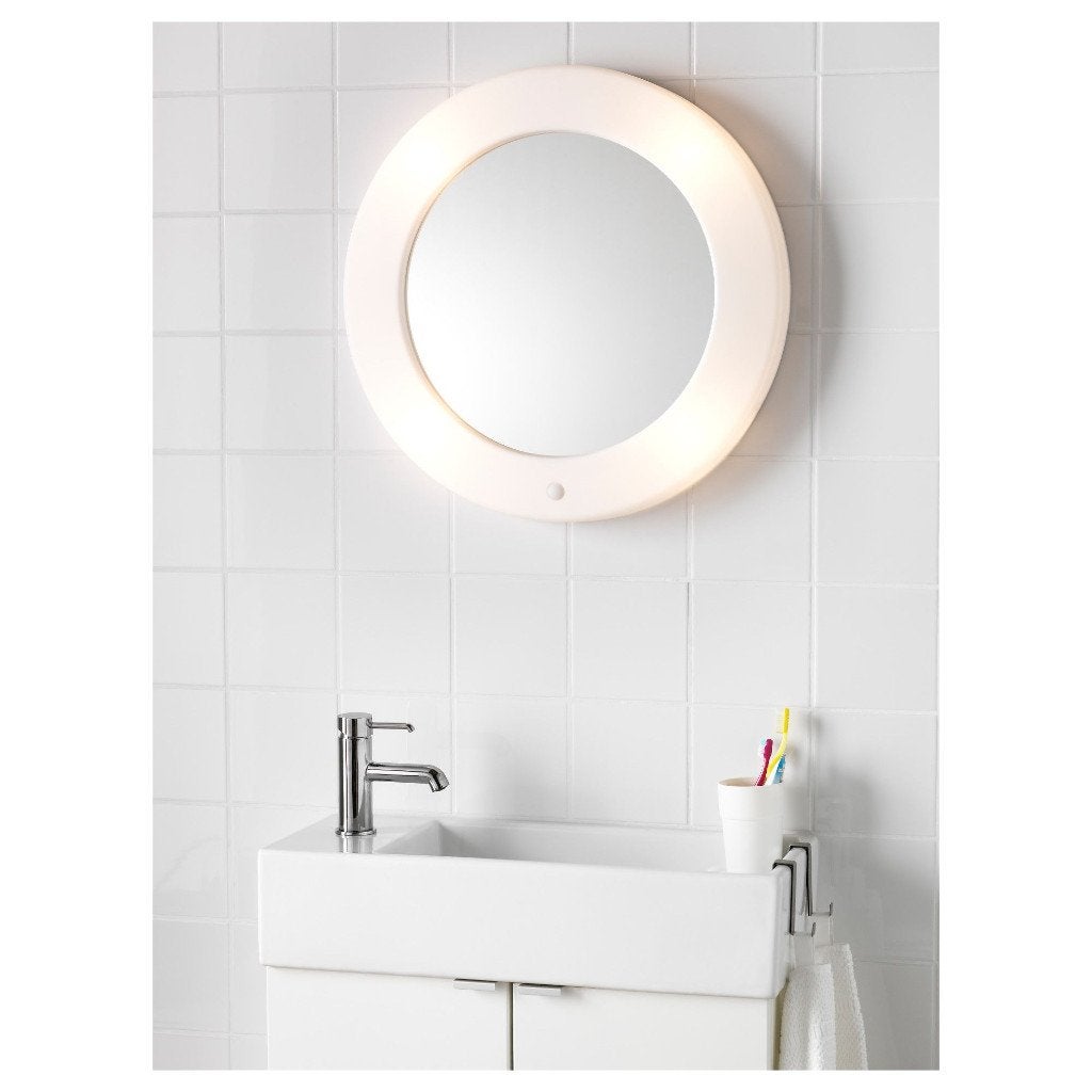 Ikea Lilljorm verlichte spiegel - NIEUW, Rond, Nieuw, Ophalen of Verzenden, Minder dan 100 cm