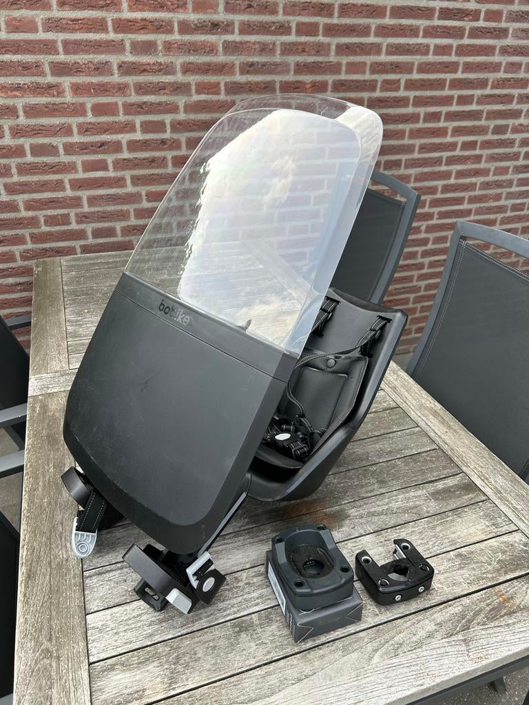 Bobike Exclusive Mini fietsstoeltje met windscherm, Voetsteuntjes, 0 t/m 18 kg, Voorzitje, Ophalen of Verzenden