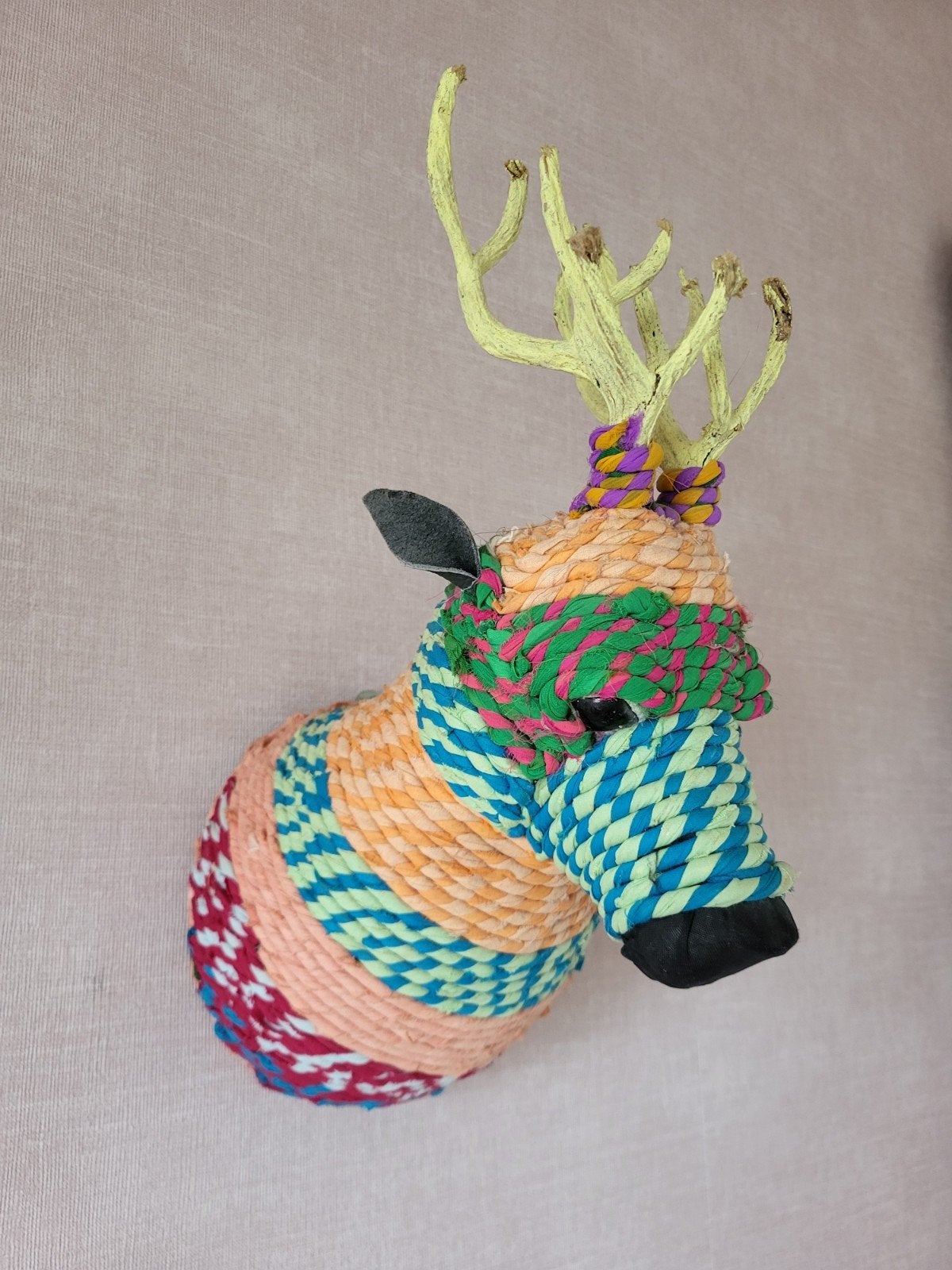 Vrolijke hertenkop decoratie voor kinderkamer, Ophalen, Gebruikt
