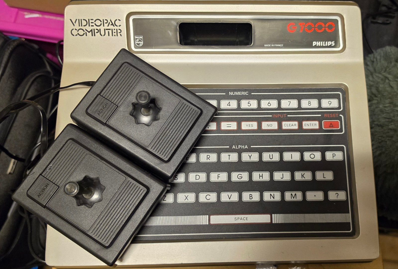 Philips Videopac G7000 met 4 spellen en 2 controllers, Ophalen of Verzenden, Gebruikt