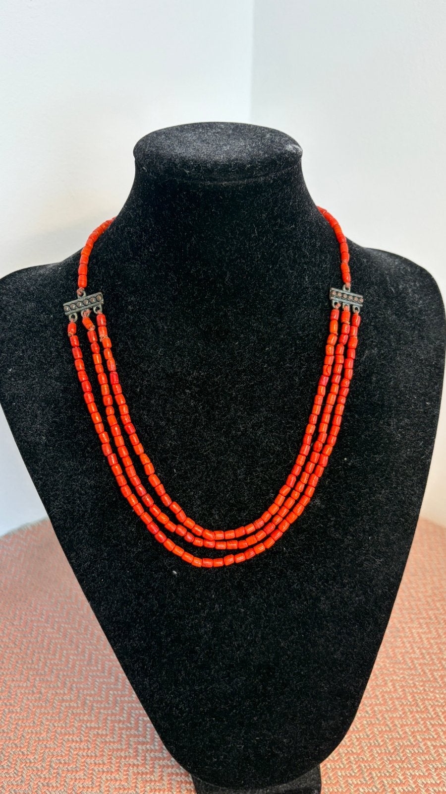 Prachtige ketting van echt bloedkoraal met een mooi design-, Sieraden, Tassen en Uiterlijk, Kettingen, Gebruikt, Ophalen of Verzenden