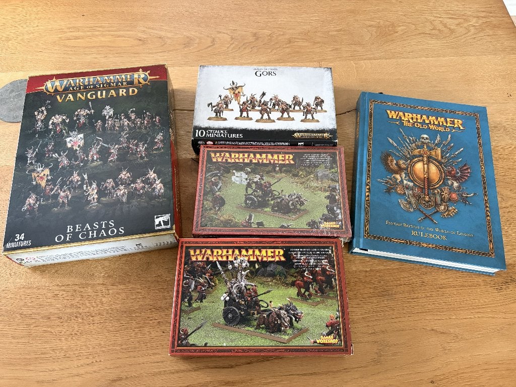 Beastmen army + Rulebook The Old World, Hobby en Vrije tijd, Wargaming, Ophalen, Nieuw, Warhammer, Figuurtje(s)