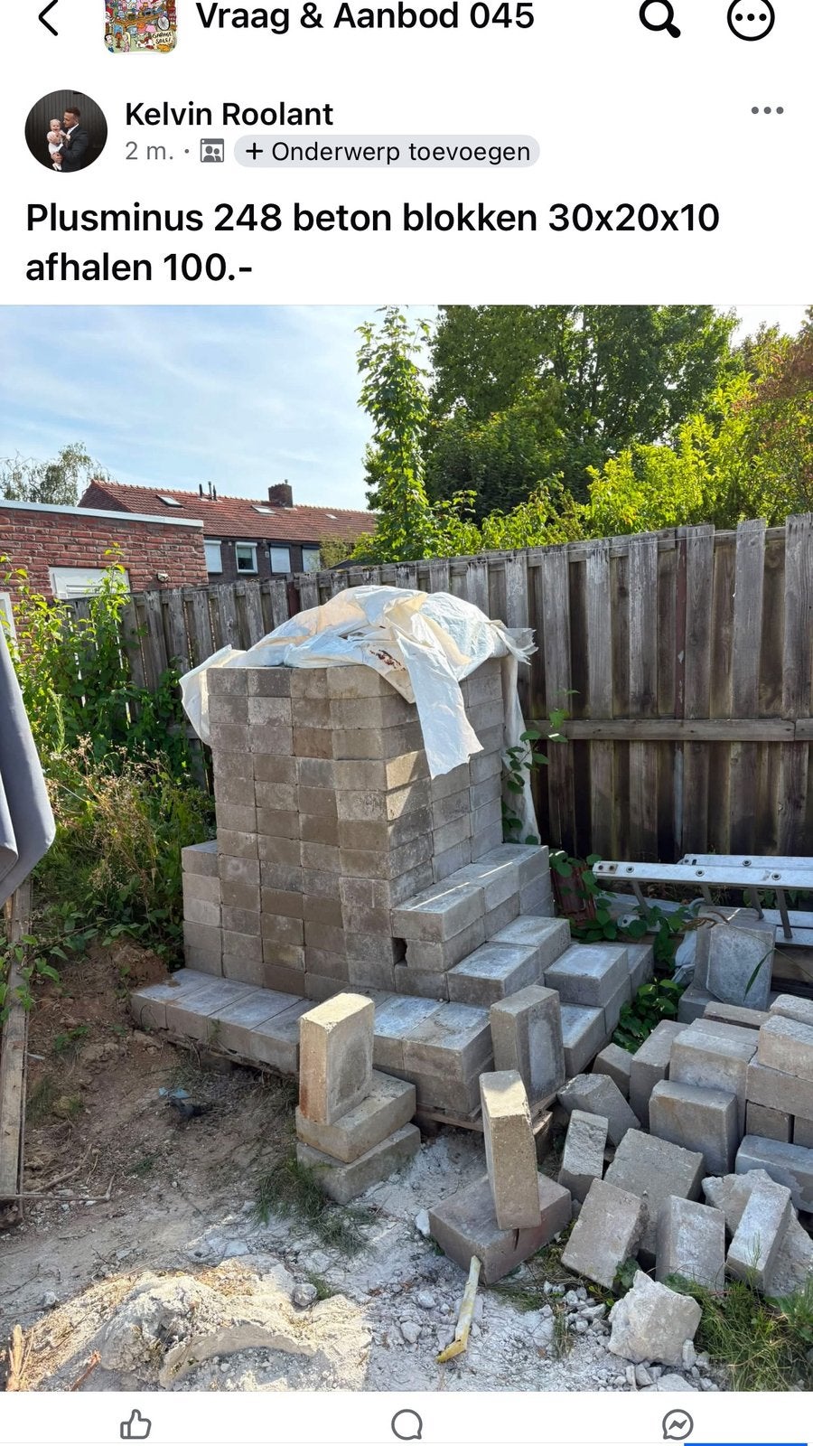 Beton blokken, Ophalen, Zo goed als nieuw, Beton