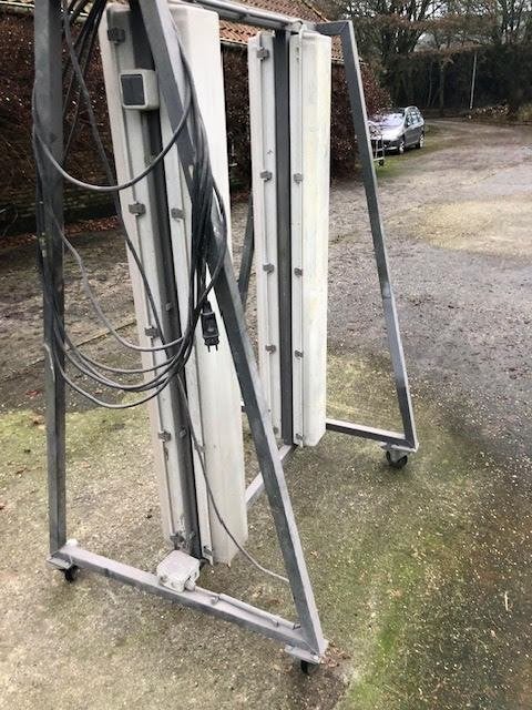 mobiel bouwverlichting frame met 4 dubbele tl bakken, Ophalen, Gebruikt, Lamp