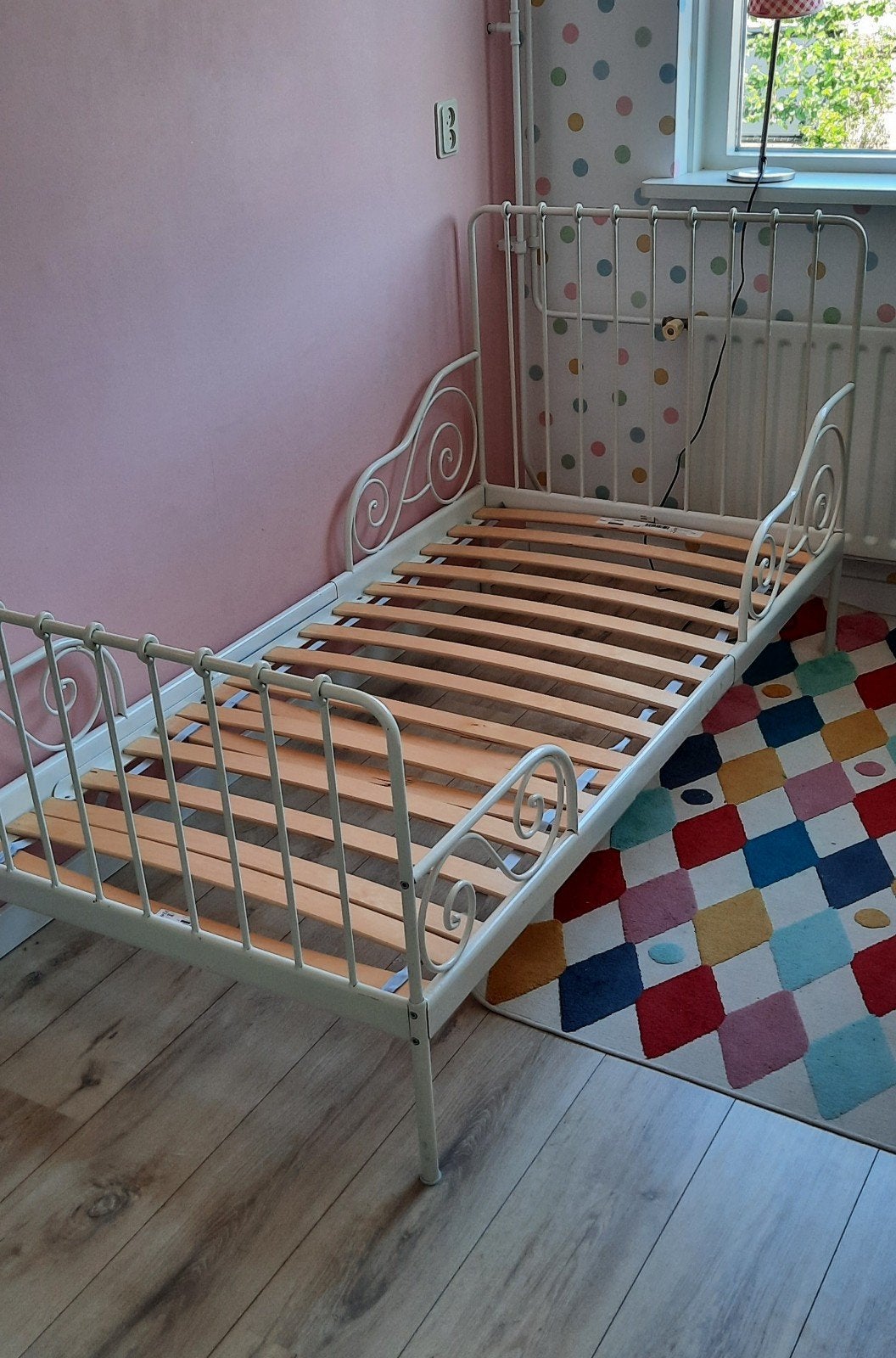 Ikea meegroeibed Minnen met lattenbodem, Ophalen, 85 tot 100 cm, Gebruikt, Lattenbodem