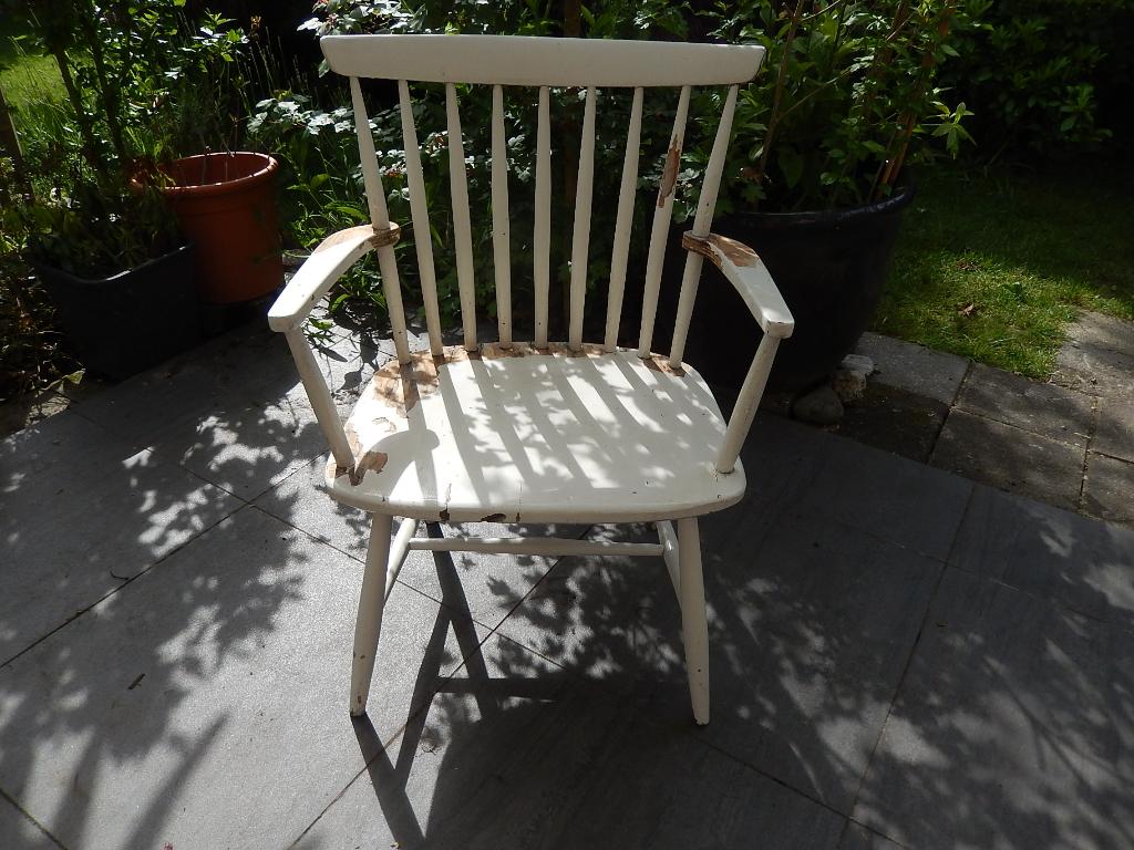 vintage Engelse stoel hout opknapper gratis afhalen, Huis en Inrichting, Ophalen, Gebruikt, Minder dan 75 cm, Vintage Engels