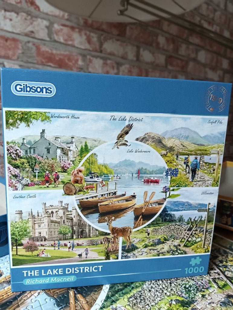 Gibsons The lake district, Ophalen, 500 t/m 1500 stukjes, Zo goed als nieuw, Legpuzzel