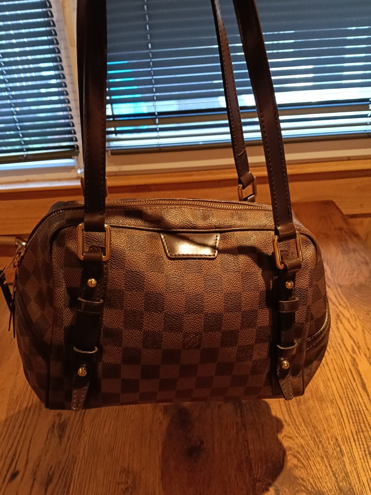 Originele Louis Vuitton Handtas Damier Ebene, Sieraden, Tassen en Uiterlijk, Ophalen of Verzenden, Gebruikt, Bruin, Handtas