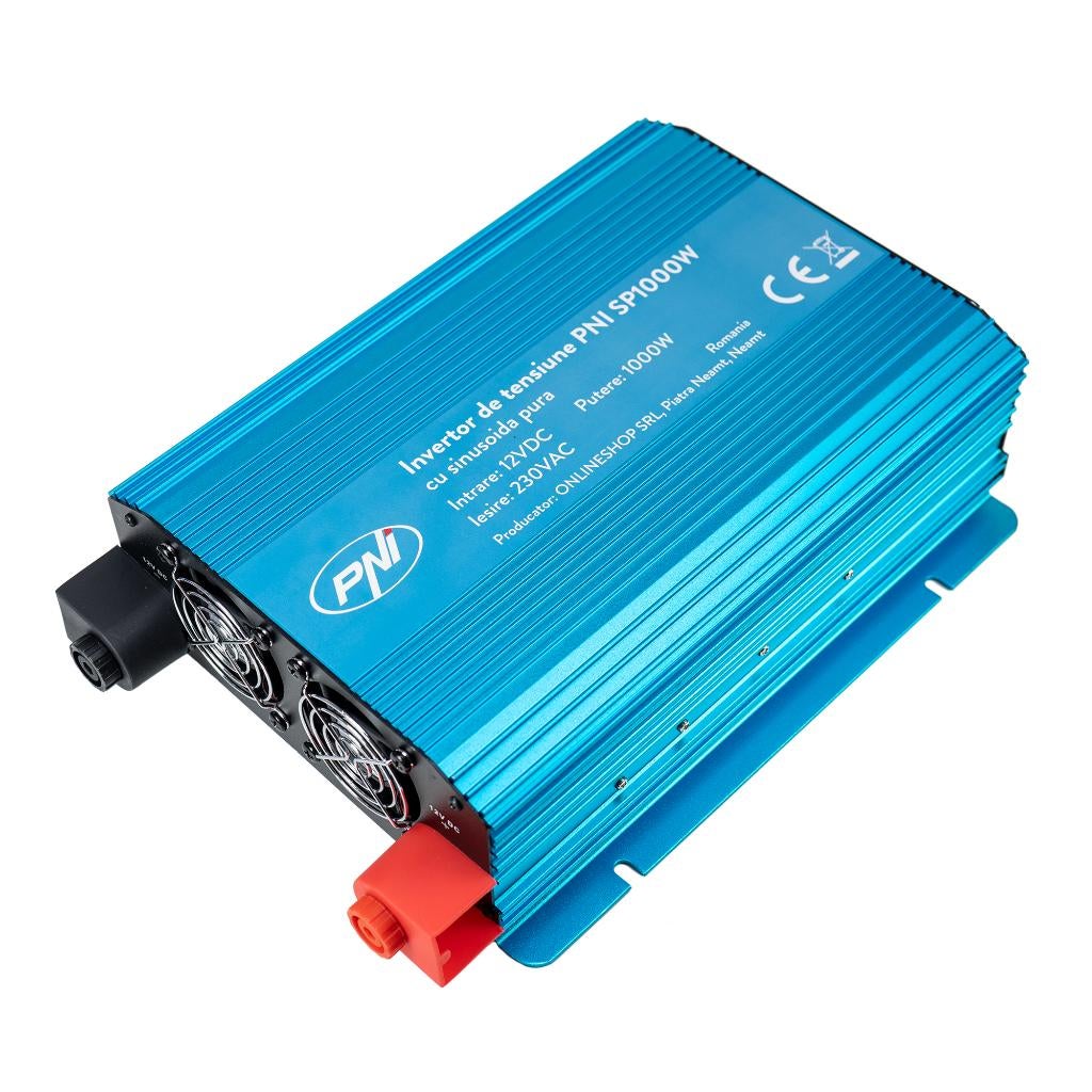 PNI SP1000W Zuivere Sinus Omvormer 12V DC-230V AC, Ophalen of Verzenden, Zo goed als nieuw