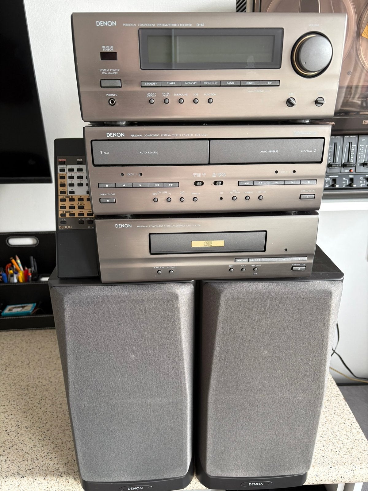 Te koop Denon D65 set, Ophalen, Zo goed als nieuw, Denon