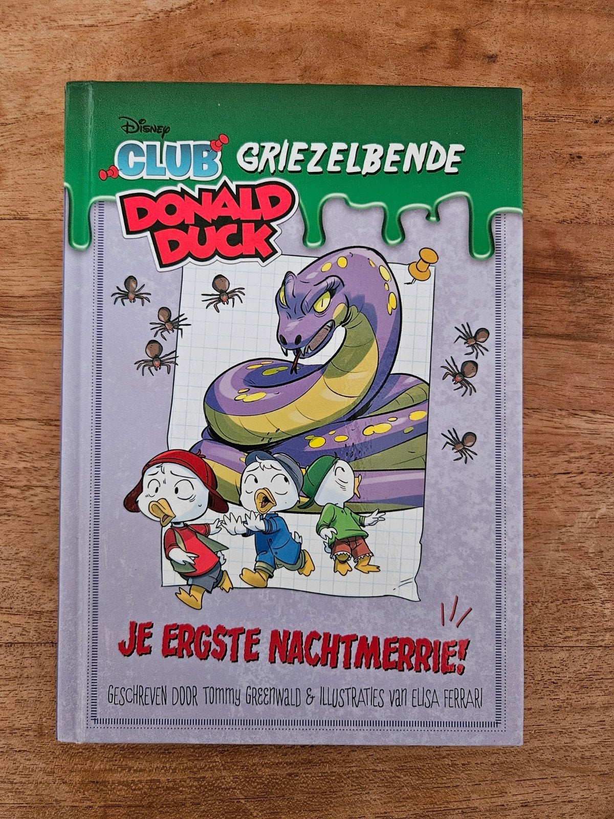 Donald Duck Club Griezelbende: Je Ergste Nachtmerrie!, Boeken, Ophalen of Verzenden, Zo goed als nieuw, Tommy Greenwald, Fictie algemeen