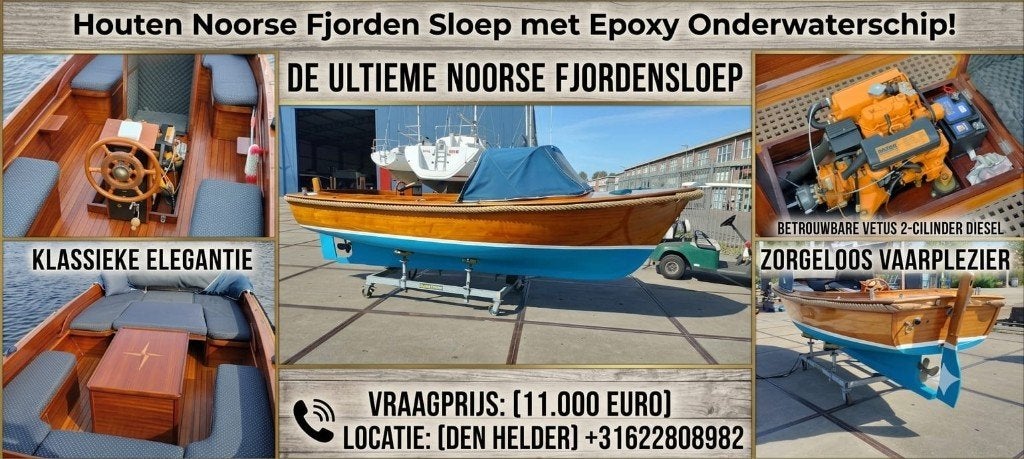 Noorse Fjorden Sloep (Topstaat!), Watersport en Boten, Ophalen, Overige typen, Binnenboordmotor, Diesel