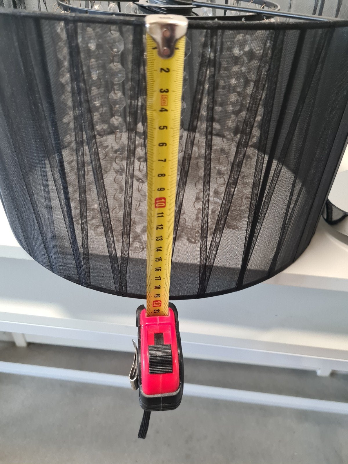 Zwarte hanglamp! Kap is van stof., Ophalen, Zo goed als nieuw, Metaal, Modern