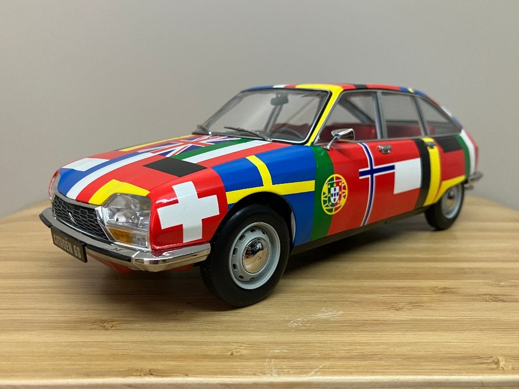 Citroen GS Club "Flags" van 1972  1/18 Norev, Hobby en Vrije tijd, Ophalen of Verzenden, Nieuw, Auto, Norev